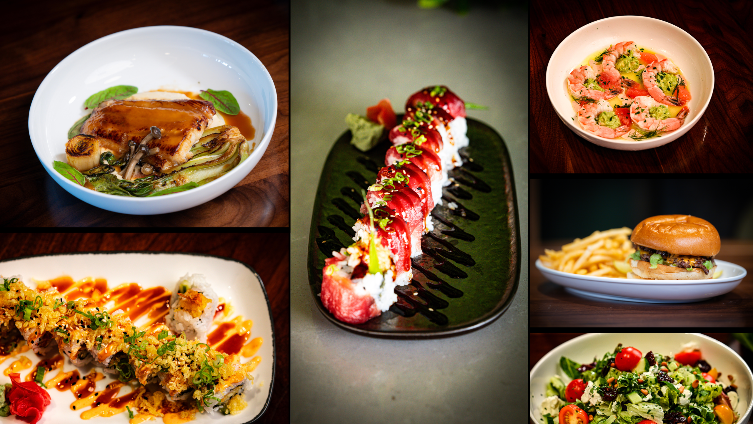 image showcasing dinner menu items